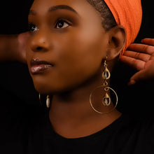 Load image into Gallery viewer, Cowrie Opulence Earrings