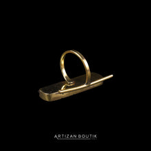Load image into Gallery viewer, Heritage Brass &amp; Bone-Inspired Ring