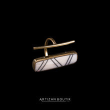 Load image into Gallery viewer, Heritage Brass &amp; Bone-Inspired Ring
