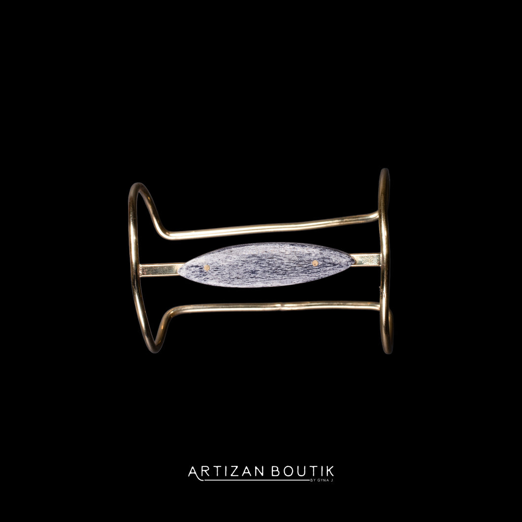 Imara” Brass & Horn Cuff