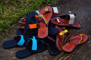 Multicolored Toe Ring Maasai Sandals