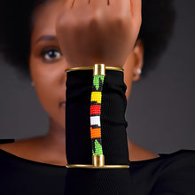 Load image into Gallery viewer, Beaded Brilliance: Cuff Bracelet