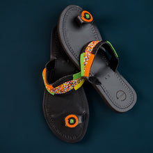 Load image into Gallery viewer, Multi-Colored Maasai Toe Loop Sandals