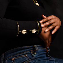 Load image into Gallery viewer, Cowrie Elegance: Cuff Bracelet